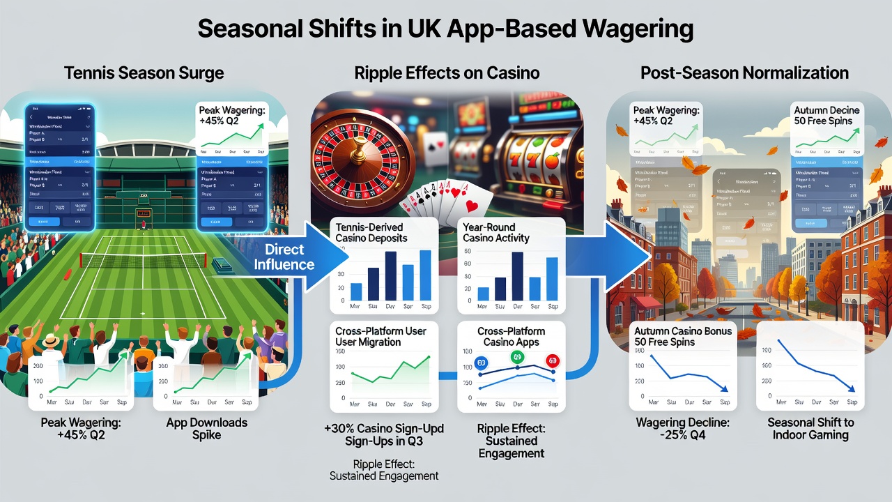 Casino game interface on a UK betting app displaying popular crossover titles alongside tennis event promotions